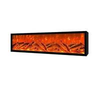 FANDIAO Cheminée électrique ultra fine, cheminée murale et encastrée, flamme réglable, chauffage de cheminée télécommandé, taille XL