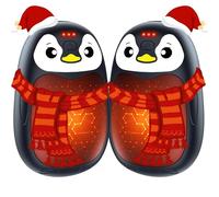 FANDLISS Chauffe Main Electrique 2 en 1, Noir Chaufferette Main Reutilisable 8000mAh Rechargeable par USB, 3 Niveaux de Chauffe, Cadeaux Hiver Unisexes, pour Camping et Sports en Extérieur