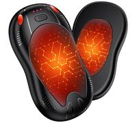 FANDLISS Chauffe Main Électrique mit 10000mAh, Chauffage Double Face Magnétique 2PCS, USB Rechargeable Chauffe-Main, 3 Niveaux de Température, Cadeaux d'hiver pour Plein Air/Camping/Noël (Noir Gris)