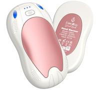 FANDLISS Chauffe Main Électrique mit 10000mAh, Chauffage Double Face Magnétique 2PCS, USB Rechargeable Chauffe-Main, 3 Niveaux de Température, Cadeaux d'Hiver pour Plein Air/Camping/Noël(Couleur Rose)