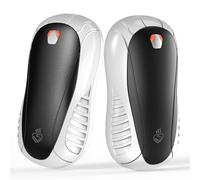 FANDLISS Chauffe-Mains électriques Split 2er Pack Chauffe-Mains Portables 5200mAh USB Rechargeables Chauffe-Mains 3 Niveaux de Chaleur, Cadeau d'hiver, Idéal pour Le Plein air, Le Camping et Le Sport