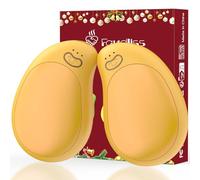 FANDLISS Chauffe Mains Rechargeables,8000mAh USB Chaufferette Main Reutilisable Forme de Mangue,2025 Dernière Chauffe Main Electrique Portables Adaptés pour Extérieur Camping& Intérieur Travail-Jaune