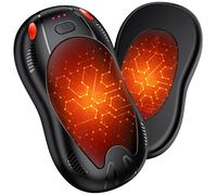 FANDLISS Lot de 2 Chauffe Main Rechargeable 10000 mAh Chaufferette Main Reutilisable Chauffage Double Face, pour Raynaud, Golf, Camping, Cadeaux Technologiques pour Femmes et Hommes(Noir)