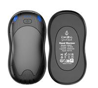 FANDLISS Lot de 2 Chauffe Main Rechargeable 10000 mAh Chaufferette Main Reutilisable Chauffage Double Face, pour Raynaud, Camping, Golf, Cadeaux Technologiques pour Femmes et Hommes(Noir)