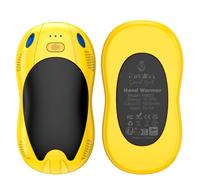 FANDLISS Lot de 2 Chauffe Main Rechargeable 10000 mAh Chaufferette Main Reutilisable Chauffage Double Face, pour Raynaud, Golf, Camping, Cadeaux Technologiques pour Femmes et Hommes(Noir Jaune)