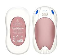 FANDLISS Magnétique Chauffe Main mit 10000mAh, Chauffage Double Face, 2PCS de USB Chaufferette Main Rechargeable, 3 Modes de Chauffage, Cadeaux de Parfait pour l'extérieur/Camping/Golf (Couleur Rose)