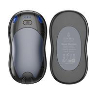 FANDLISS Nouveau 9000mAH Conception Divisée Détachable Chaufferette Main Reutilisable Portable Chauffe Main Electrique pour Camping,Golf,Plein Air l'hiver(Gris)
