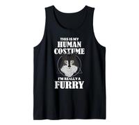 Fandom Fourrure Costume Humain Loup Fursona Funny Identity Meme Débardeur