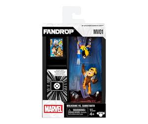 FANDROP MV01 - Wolverine vs Dents-de-Sabre, FANDROP Contient Un Diorama à Exposer, des artefacts et Une scène dignes des Plus Belles Collections Wolverine, 4 FANDROPS Marvel à Collectionner