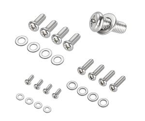 FandWay 24 Pièces Vis Support Mural TV, Kit de Matériel de Montage TV,M4 M6 M8 Acier inoxydable 304 Vis Vesa Contient des entretoises,Compatible avec la Plupart des Support TV Mural/Moniteur.