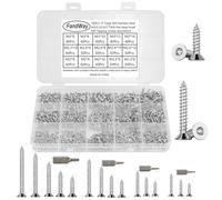 FandWay Lot de 760 vis à bois à tête fraisée Torx auto-taraudeuses M2/2.3/M2.6/M3 en acier inoxydable 304, petits clous taraudeuses à tête bombée en forme d'étoile avec 4 embouts.