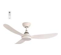 Fanelite - Ventilateur de plafond 107 cm blanc BAABA - Moteur DC 21W - Lumière LED 20W dimmable 3 couleurs - Télécommande - Wifi - Contrôles vocaux - 3 pales BLANC G
