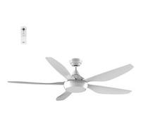 Fanelite - Ventilateur de plafond 137 cm blanc ABACO - Moteur DC 35W - Lumière LED 20W dimmable 3 couleurs - Wifi - Contrôles vocaux - Silencieux BLANC G