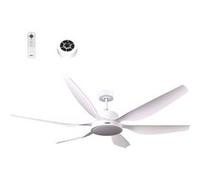 Fanelite - Ventilateur de plafond 168 cm blanc RANGIROA - Moteur DC 55W - LED 22W dimmable 3 couleurs - Très silencieux + PURIFICATEUR D'AIR INCLUS Blanc