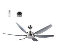 Fanelite - Ventilateur de plafond 168 cm gris HUAHINE - Moteur DC 55W - LED 22W dimmable 3 couleurs - Très silencieux + PURIFICATEUR D'AIR INCLUS Gris