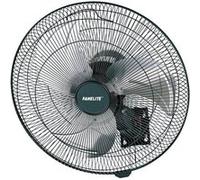 Fanelite - Ventilateur mural 45T-W - Hélice 45 cm - 3 vitesses - Oscillant ou fixe - Professionnel - Fort débit d'air Noir G