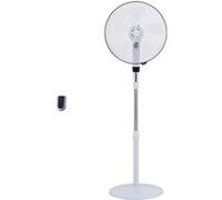 Fanelite - Ventilateur sur pied FANDECO1 - Blanc - Diamètre 40 cm - 3 vitesses - Minuterie - Télécommande - Oscillant ou fixe - Silencieux Blanc G