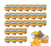 fanelod Boîtes à friandises pour desserts - Boîte à goûter, boîte à bonbons, boîte à biscuits, récipient de stockage alimentaire, boîtes à biscuits en forme de bus scolaire, boîte à bonbons en papier