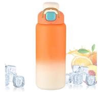fanelod Bouteille d'eau de sport isotherme | Couvercle à ouverture pop-up pour homme | Bouteille portable de grande capacité pour étudiant