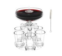 fanelod Distributeur de 6 verres à liqueur et support pour cocktail, bière, whisky, vin, boissons, verres à liqueur, distributeur de shot en acrylique transparent pour maison, bar, festival, jeux à