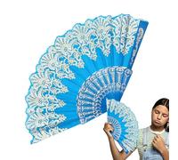 fanelod Éventail chinois pliable | Éventail vintage chinois élégant avec pompon, portable pour église, décoration, festival de musique, danse, spectacle