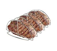 fanelod Grille de barbecue pour barbecue | 5 emplacements pour grillades sur pied pour nervures - Accessoires de barbecue pour barbecue intérieur et extérieur, camping, pique-nique et cuisson lente