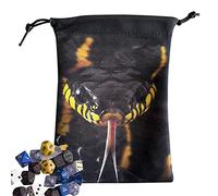 fanelod Lot de 5 sacs de rangement en velours avec cordon de serrage et motif animal, 13 x 18 cm, petite taille pour runes de tarot, dés, pierres de , marbre, bijoux