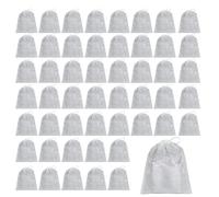 fanelod Lot de 50 sacs à chaussures anti-jaunissement et anti-poussière avec cordon de serrage - Non tissé - Pour garder les chaussures propres