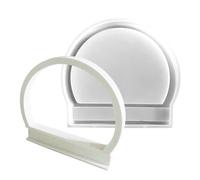 fanelod Moule en silicone pour demi-anneaux, ornements - Moule en silicone pour bougies, travaux manuels, décorations, ornements