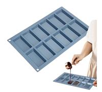 fanelod Moule pour chocolat - Moule de cuisson rectangulaire en silicone pour barre énergétique - Moule à chocolat à casser en douceur avec bonne étanchéité pour biscuits du désert