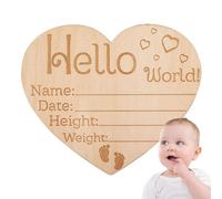 fanelod Panneau d'annonce en bois pour hôpital | Panneau d'annonce de naissance, panneau d'annonce de nom de bébé pour accessoire photo, fête prénatale