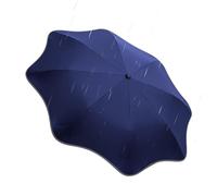 fanelod Parapluie de voyage coupe-vent, solide, coupe-vent, bloquant les UV, parapluie compact, pliable, parapluie léger à ouverture automatique, parapluie portable pour homme, femme, adolescent, Bleu