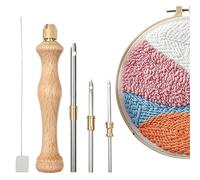 fanelod poinçon - Kit Stylo à Broder Magique - Broderie Poinçon Aiguille Ensemble Bricolage Artisanat Couture Poinçon Aiguille pour Couture Applique Embellissement