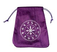 fanelod Sac à cartes de tarot, fait à la main en velours résistant à l'usure, sac à cordon de serrage - Sac de ménage pour runes, cartes Oracle, jeu de tarot standard