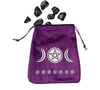 fanelod Sacs et pochettes de tarot, et sac réutilisable en velours et satin avec cordon de serrage | Sac de ménage pour runes, cartes Oracle, jeu de tarot standard
