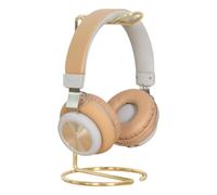 Fanelod Support de casque en métal doré/doré pour écouteurs, support de casque, support de bureau pour toutes les tailles de casque - Or/doré