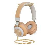 fanelod Support de Casque, Support Universel en métal doré/Or pour écouteurs, Support de Casque, Support de Table, présentoir de Bureau pour Toutes Les Tailles d'écouteurs - Or/Or économique