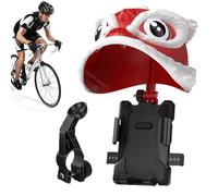fanelod Support de téléphone pour moto - Support de téléphone étanche en forme de chapeau de lion - Support de téléphone multifonctionnel - Bras à ressort solide - Support de navigation pour cyclistes