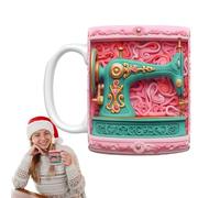 fanelod Tasse à café 3D amusante pour machine à coudre - Passe au micro-ondes - Pour couettes, mamans, sœurs, grands-mères, tantes, filles