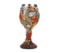 fanelod Verre à vin médiéval en forme de dragon de 8,9 cm, 9,4 cm, 18,5 cm, gobelet à vin médiéval en acier inoxydable, gobelet créatif pour rassemblement, décoration quotidienne