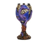 fanelod Verre à vin médiéval en forme de dragon de 8,9 cm, 9,4 cm, 18,5 cm, gobelet à vin médiéval en acier inoxydable, gobelet créatif pour rassemblement, décoration quotidienne