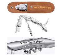 Fanery Sue Tire-Bouchon Limonadier Professionnel Gravé Personnalisable - Ouvre Bouteille 3-en-1 en Acier Inoxydable avec Coupe-Capsule et Décapsuleur