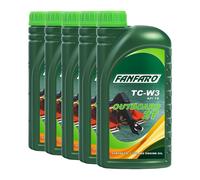 FANFARO Hors-Bord 2T Huile 2 Temps, API TD, NMMA TC-W3, 5x1 Litres