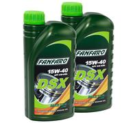 FANFARO Huile Moteur DSX 15W-40 API CH-4/SL Minérale 2x1 L
