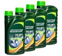 FANFARO Outboard 2T Zweitakt-Außenbordöl Nmma TC-W3 / Api TC Huile 4x 1 Litre