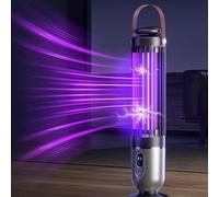 FanFuGuo® Lampe Anti Moucherons Anti Moustique Mouche Rechargeable, Lampe UV et veilleuse 2 en 1 avec capteur crépusculaire, Anti Insectes Volants Tue Mouche Electrique Intérieur et extérieur (Grey1)