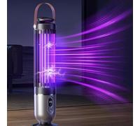 FanFuGuo® Lampe Anti Moucherons Anti Moustique Mouche Rechargeable, Lampe UV et veilleuse 2 en 1 avec capteur crépusculaire, Anti Insectes Volants Tue Mouche Electrique Intérieur et extérieur (Dark)