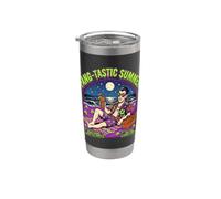 Fang-Tastic Summer Vampire Beach Dracula Vacances d'Halloween Gobelet isotherme en acier inoxydable double paroi