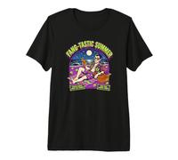 Fang-Tastic Summer Vampire Beach Dracula Vacances d'halloween T-Shirt Haut de Gamme
