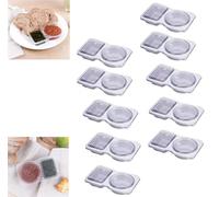 Fangatu Mini Snack Containers, Mini Snack Pack Container with Lids, Mini Snack Containers 2 Compartment, Double Compartment Condiment Container, Reusable Snack Containers (10pcs)